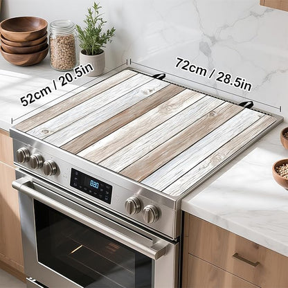 Stove Top Cover Retro Flower Gas Stove Top Cover for Home Decoration Kitchen Pad Non-Stick Washable Cooktop Covers Countertop Protector Keep Stove Clean 28"x20" (Texture-3)