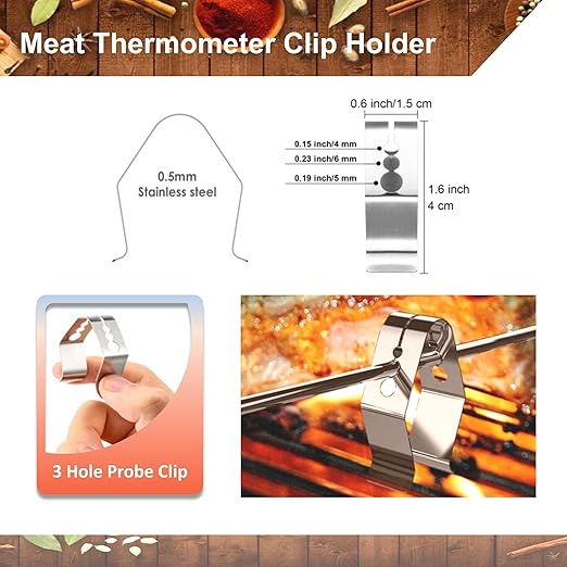 Replacement Temperature Meat Probe for Rec Tec Wood Pellet BBQ Grills,Recteq RT-1250, RT-700, RT-590, RT-B380 Bullseye Grill Accessories,2-Pack