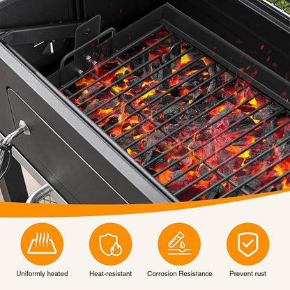 15-28 inches Charcoal Tray for 47183T-21 PS9900, Charcoal Basket Grill Replacement Parts for Smoke Hollow 47183T HC4518L PS9500 8500 6800 6500 SH19030119 SH19030219 SH9916 Smoke Hollow Grill Parts