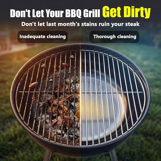 Electric BBQ Grill Brush, Cordless Grill Cleaner, Black | Anti-Lock Motor; 2000mAh Battery; Dishwasher Safe Head; Cleans Grill Grates and Hard-to-Reach Corners