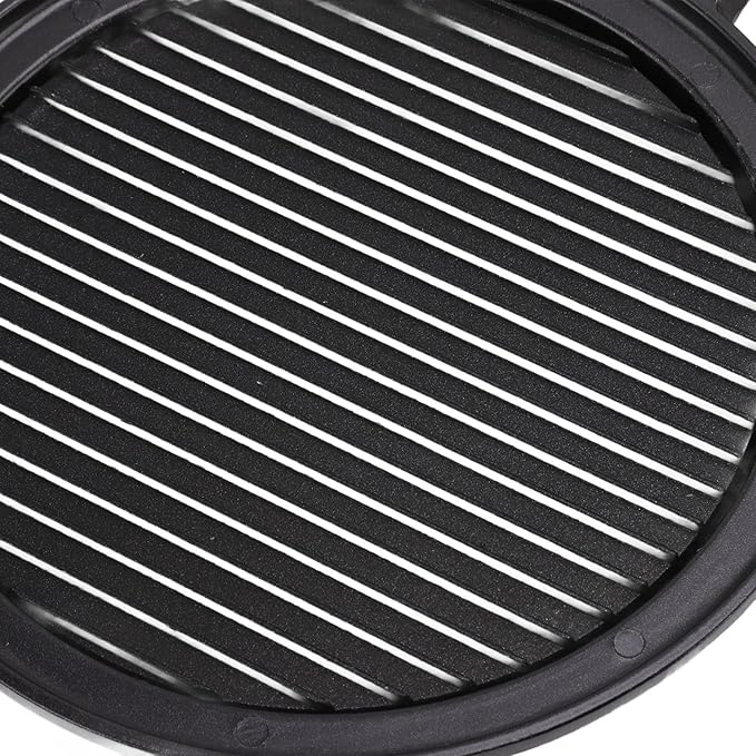 Hibachi Grill, Portable Charcoal Grill Japanese Tabletop BBQ Smokeless Wooden Base for Camping, Picnics, Garden, Beach Parties