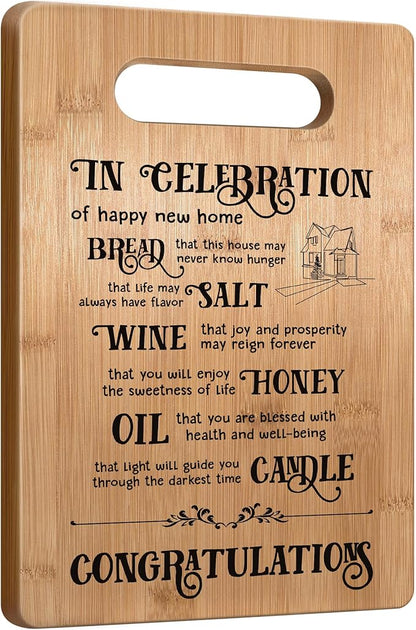 Housewarming Gifts for Happy New House, House Warming Gifts New Home Gift, New House Cutting Board, First Home Gifts for Neighbor, Realtor Closing Gifts for Home Buyers