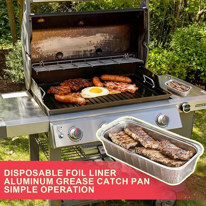 6498 Grease Drip Pan Liners for Weber Genesis II & Summit Series Genesis II 400 & 600, Summit 400/600 Series Grills Parts, 6417 Aluminum Foil Pans for Weber 28"/36" SmokeFire EX4/EX6/EPX6, 30 Packs