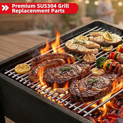 SettleDown Grill Grates 66032 Flavorizer Bars for Weber Genesis II Grill Parts GS4,66095 Cooking Grates & 66795 Heat Deflector for Weber Genesis ii E-310 E-315 S-335, Stainless Steel