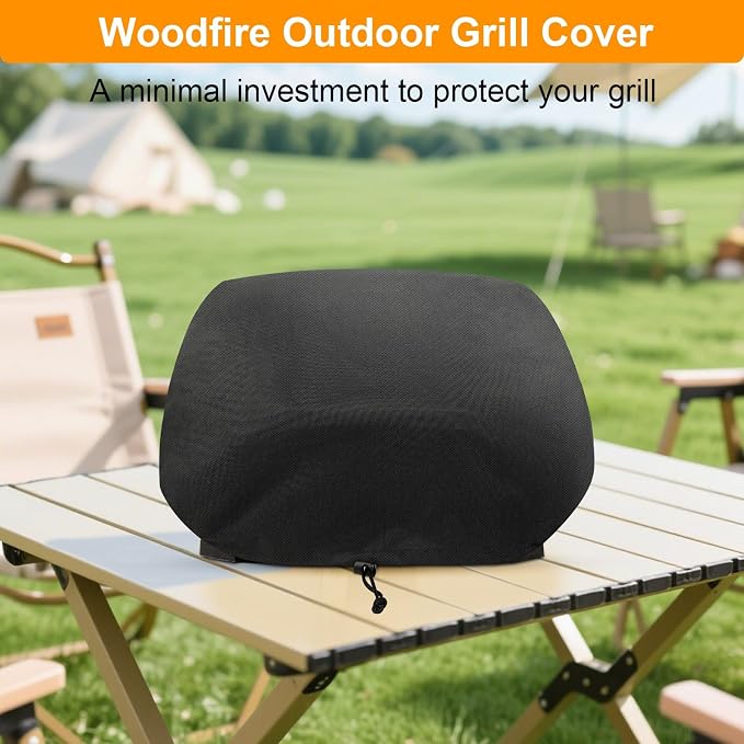Demao Lightweight Grill Cover for Outdoor BBQ,Fits for Ninja Wood Fire Smoker Grill OG700 Series Portable Grills, Waterproof & Windproof with Elastic Hem, BBQ Grill Accessories for Ninja-Only Cover