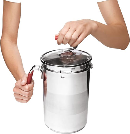 Kuhn Rikon 4th Burner Pot with Glass Lid and Steam basket 12 cup (Pack of 6)