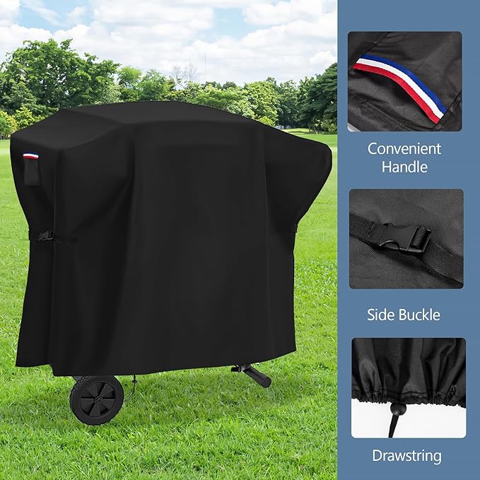 Grill Cover for Blackstone 2350 On-the-Go 22” Omnivore Flex-Fold Griddle with Locking Hood, Portable Griddle Covers, Waterproof BBQ Cover for Outdoor Griddle - 41x25x37 in