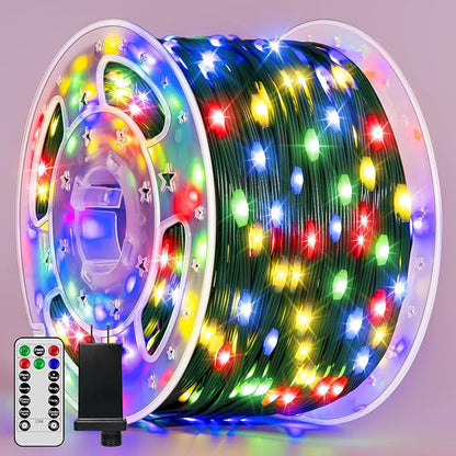 BrightChristmas Christmas Lights 1200 LED 394 FT, Waterproof Outdoor String Lights with 8 Modes, Fairy Lights for Holiday Decor (Multicolor)