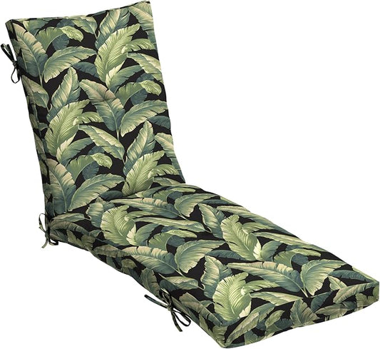 Arden Outdoor Plush Modern Tufted Chaise Cushion, 76 x 22, Rain-Proof, Fade Resistant, Tufted Cushion for Chaise Lounger Onyx Cebu | Plush Comfort, Modern Tuft, Lounge Cushion, Rain-Proof, Fade Resistant, Mold and Mildew Resistant