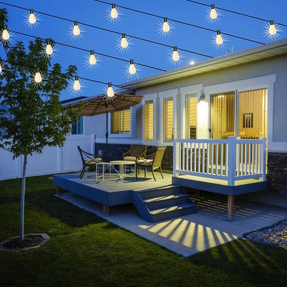 REEMEER 200FT Outdoor String Lights, Ultra Long Waterproof 60+2 Shatterproof Bulbs Led Outside Patio Lights for Porch Deck Garden Backyard Balcony Wedding Party Decor