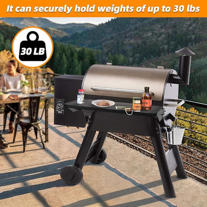 Grill Folding Front Shelf for Traeger - Pro 34 Series, Century 885, Texas Pro Elite 34 Grills, 36.6 x 11.5 Inch, Black…