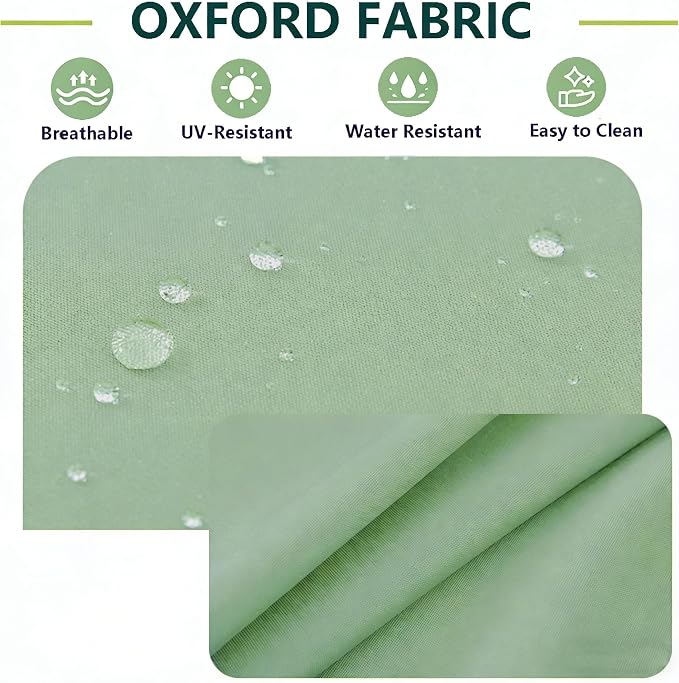 Outdoor Cushion Covers Replacement 14 Pcs, Bean Green | Patio Cushion Covers Fit for 7Pieces 6-Seater Wicker Rattan Sectional Couch Sofa, Outdoor Cushion Slipcovers Set