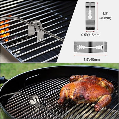 59IN 2-Pack Replacement Meat Probe for Pit Boss Pellet Grills and Pellet Smokers. 3.5mm Plug Compatible with Pit Boss Accessories. 2 Packs Meat Probes and 2 Packs Grill Clips