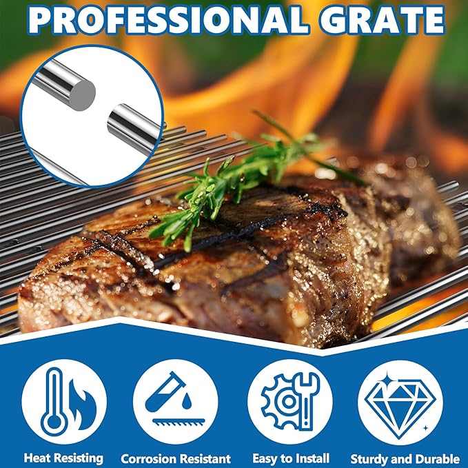 SafBbcue Grill Grates for Pit Boss 820 850 Pellet Grill Grates, Pit Boss 820 PB820D PB820XL PB820PS1 Parts, Pit Boss Navigator 850, Pit Boss Pro Series 850 Wood Pellet Grills Grates PB850PS2 PB850XL