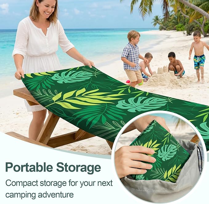 Picnic Table Cover Bench Covers Camping Essentials Tablecloth | Waterproof Vinyl for Outdoor, Windproof Elastic Fitted Edges, RV BBQ Accessories Must Haves, Storage Bag Included