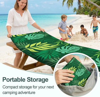 Picnic Table Cover Bench Covers Camping Essentials Tablecloth | Waterproof Vinyl for Outdoor, Windproof Elastic Fitted Edges, RV BBQ Accessories Must Haves, Storage Bag Included