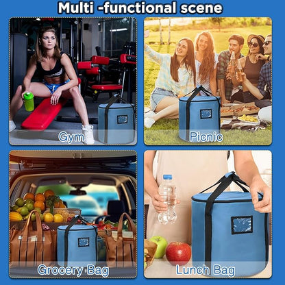 3 Pcs 20lbs Fuel Pellet Storage Bag - Stay Dry Pellet Bin with Anti Shock Cotton Layer(Dark Blue and Black)