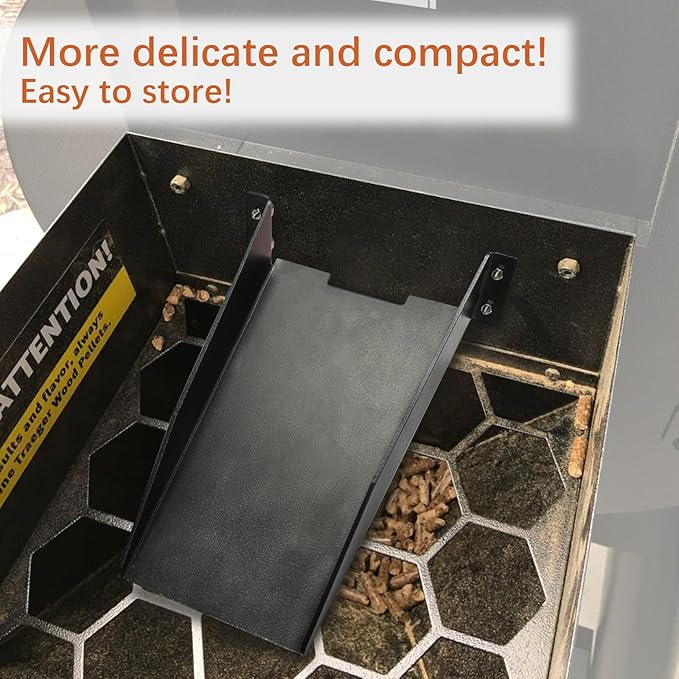 Pellet Helper Chute for Traeger Grills, Magnetic Helper Chute for Grill Smokers, No Need to Pick Up Fallen Pellets, Suit for Traeger, Pit Boss Smokers