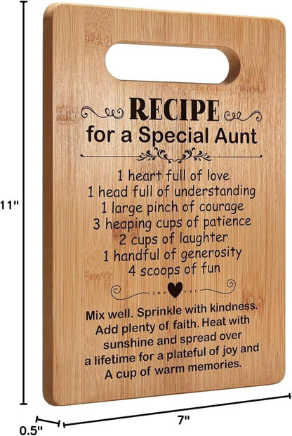 Popular Birthday Gifts for Aunt, Cutting Board Gift for Auntie, Cute Aunt Gifts from Niece Nephew, Auntie Gifts for Mother's Day