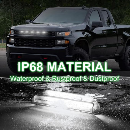 LED Front Grille Lights for 2019 Silverado 1500 Accessories 2020 2021 Grill Lights for Custom Trail Boss WT (White,5PCS)