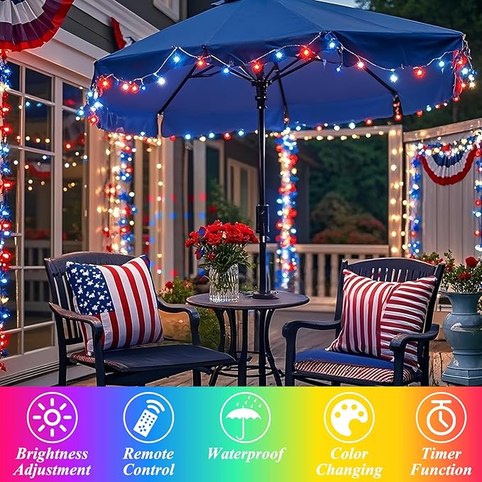 LitHome 99Ft 300 LED Color Changing Christmas String Lights, 35 Colors 9 Modes RGB Christmas Lights with Remote Timer, Dimmable Led String Light Outdoor Plug in, Xmas Tree Light for Indoor Party Decor
