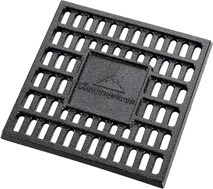 CAMPINGMOON Cast Iron Coal Bed Charcoal Fire Grate 6.89x6.89-inch T-175