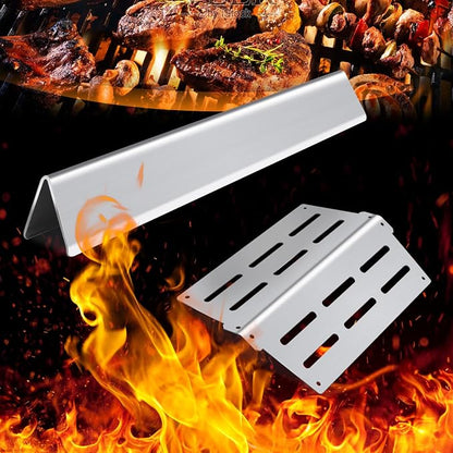 Stainless Steel Flavorizer Bars & Heat Deflector Gas Grill Replacement Parts for Weber Genesis 300 Series E310 E320 E330 S310 S320 S330 E-310 E-320 S-310 S-320 E/S-330 EP/CEP-310 EP/CEP-320 EP/CEP-330