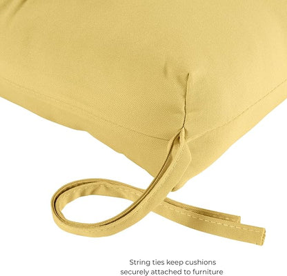 Modern Outdoor Chaise Lounge Cushion with Ties – Durable Polyester Fabric, Channel-Filled Polyfiber Insert, Removable Zippered Cover, Sunbeam