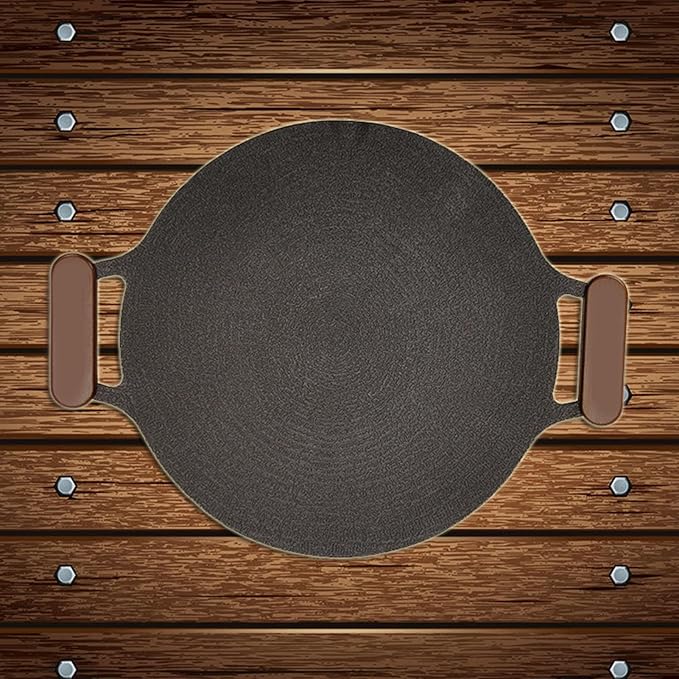 Uxsiya Anti Scald Detachable Wooden Assist Handle Holder, Strong Pan Handle Grips for Korean BBQ Grill Pan