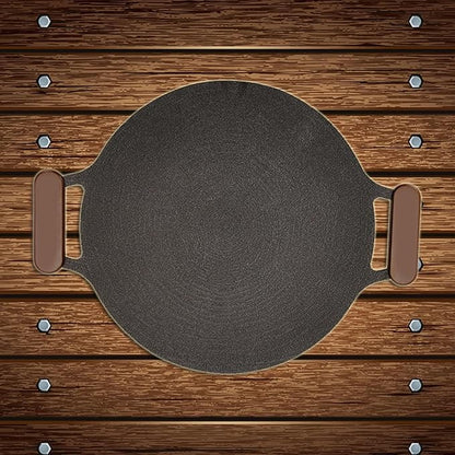 Uxsiya Anti Scald Detachable Wooden Assist Handle Holder, Strong Pan Handle Grips for Korean BBQ Grill Pan