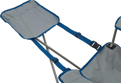 ALPS Mountaineering Escape Lounge Camping Chairs for Adults with Footrest and Adjustable Armrests, Sturdy Steel Frame, Compact Foldable Design, and Carry Bag