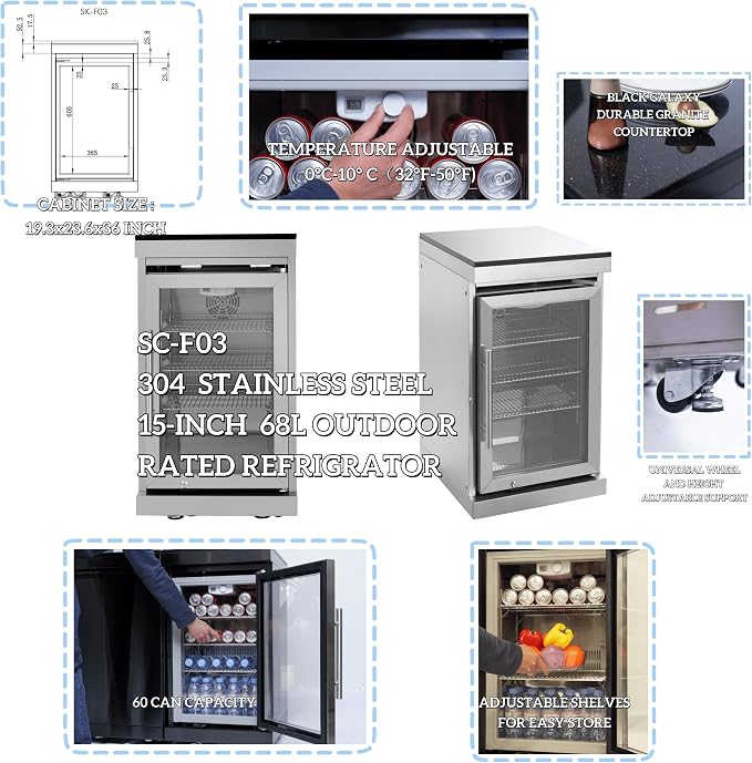 BBQ Island Outdoor Kitchen Kits 6-Burner 85000 BTU Stainless Steel Modular 82 Inch Natural Gas Outdoor Kitchen Bar Barbecue Island Grill with Refrigerator and Sink for Patio Backyard