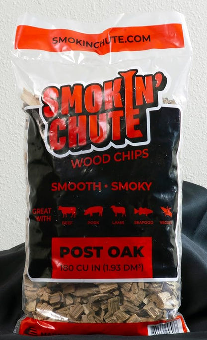 Smokin' Chute Post Oak Wood Chips Specially Designed and Hand Sorted to Work with The System