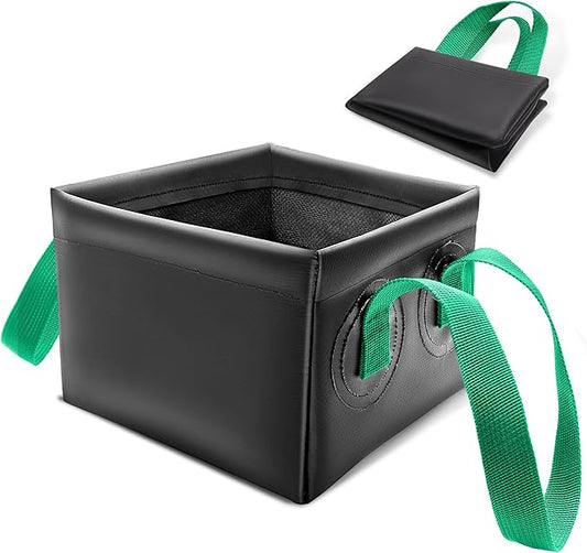 Collapsible Grill Brush Water Bucket, AHIER Dunk Tank for Grill Brush Heads for Stainless-Steel Grates((No Grill Brush)