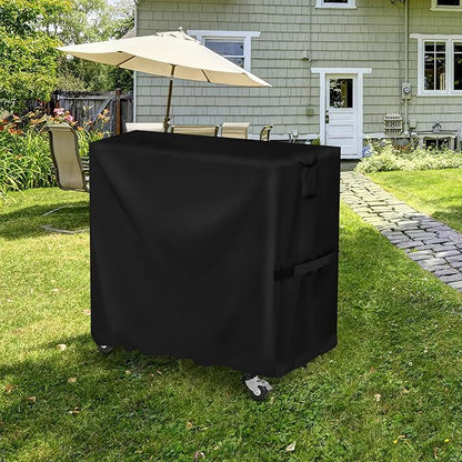 Grill Table Cover for BBQMall Pizza Oven Cart Table,Waterproof Outdoor Pizza Oven Cart Cover,Patio BBQ Grill Stand Cover - 33 x 24 x 34 Inch