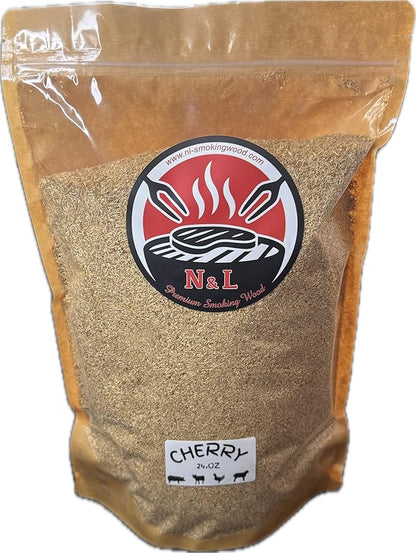 N&L BBQ Premium Smoking Wood Chips,BBQ Chips,Smoker Chips,BBQ,Grill APPLIANCES (Cherry Wood Sawdust)