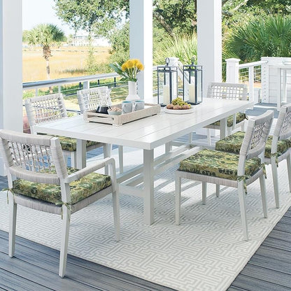 DYTXIII Set of 4 Outdoor Chair Cushions, Water Resistant 18.5"x16"x2" Square Seat Cushion for Patio Dining Chairs, High-Density Replacement Pads for Indoor Outdoor Furniture - Green Rose
