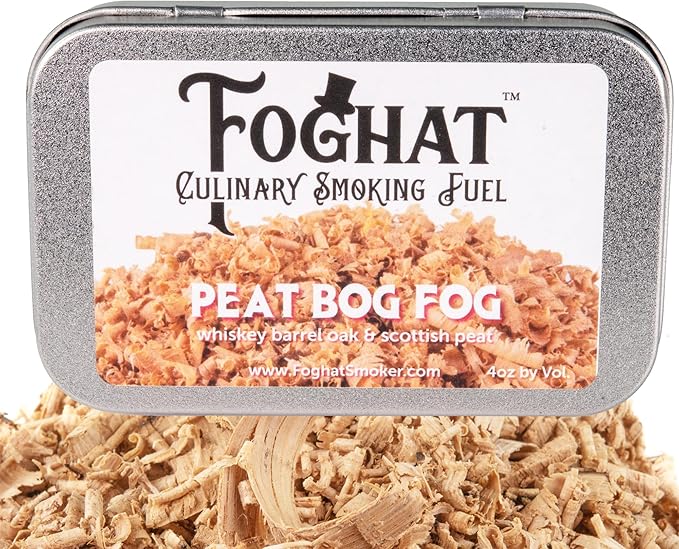 Cocktail Smoker Wood Chips - 4oz Whisky Peat Bog Fog Shavings for Whiskey & Drink Infuser Kit - Culinary Wood Smoking Chips for Hand Held Food Smoke Gun