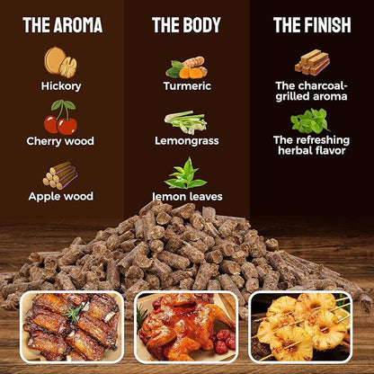 Harmos 4 Wood Pellets: Premium Hardwood pellets for SEA Tropical BBQ/Smokers, 2 Sealed Packs