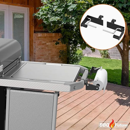 Organizer Kit for Weber Grills - Condiment Caddy, Paper Towel Holder for Weber Slate Griddle and Spirit Series(2025 Models) Grills, 3400105 Grill Accessories for Works Side Rail, Barbecue Utensils