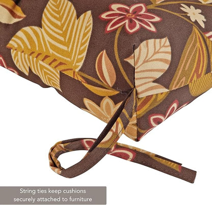 Greendale Home Fashions Outdoor Reversible Chaise Lounge Chair Cushion, Russet Floral