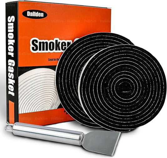 2-Pack (8ft & 10ft) High Temp Grill Gasket for Big Green Egg,Black Self Stick Gasket For Large/XL/XXL Big Green Egg Gasket Replacement