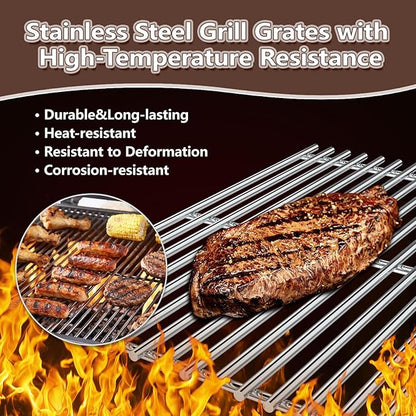 2-Pack Grill Grate Replacement Parts for Royal Gourmet CC1830 Series Charcoal Grill, Heavy-Duty Cooking Grid for 30-Inch Royal Gourmet Grill Parts CC1830,CC1830S,CC1830V,CC1830W,CC1830SC,CC1830F