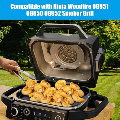 Outspark Grill Griddle Plate for Ninja Woodfire OG951 OG850 OG952 Grill Accessories, XSKGRIDLXL Non-Stick Flat Top Griddle Pan for Ninja Woodfire OG800 OG900 Series