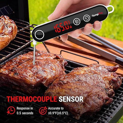 TempPro TP18 Instant Read Meat Thermometer Digital with Thermocouple Sensor, Cooking Food Thermometer for Grill, Smoker, BBQ, Oil Deep Frying, Candy, Kitchen Thermometer Bakeware(Previously ThermoPro)