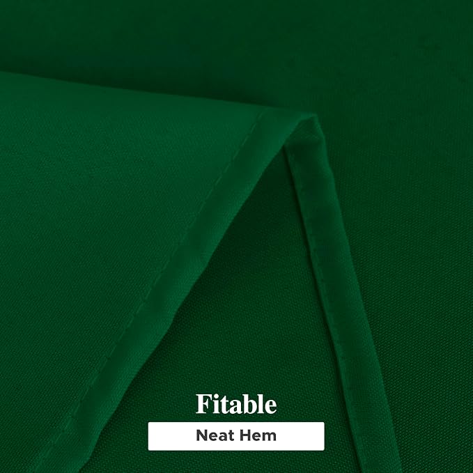 Fitable 6 Pack Tablecloths for Rectangle Table, 70 x 120 Inch, Hunter Green | Wrinkle & Stain Resistant, Washable Polyester Fabric Cloth Cover, For Wedding Party Banquet Formal Events Christmas