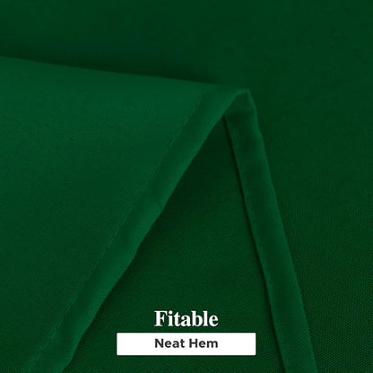 Fitable 6 Pack Tablecloths for Rectangle Table, 70 x 120 Inch, Hunter Green | Wrinkle & Stain Resistant, Washable Polyester Fabric Cloth Cover, For Wedding Party Banquet Formal Events Christmas