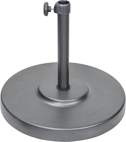 California Umbrella 50lbs Heavy Duty Weighted Patio Umbrella Base, Hammertone Grey
