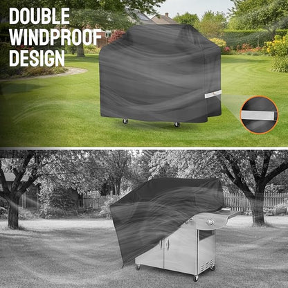Grill Cover - 36 Inch Heavy Duty BBQ Grill Cover for Outdoor Grill, Waterproof, UV, Fade & Tear Resistant, Gas Grill Cover for Weber Charbroil Genesis Nexgrill and More