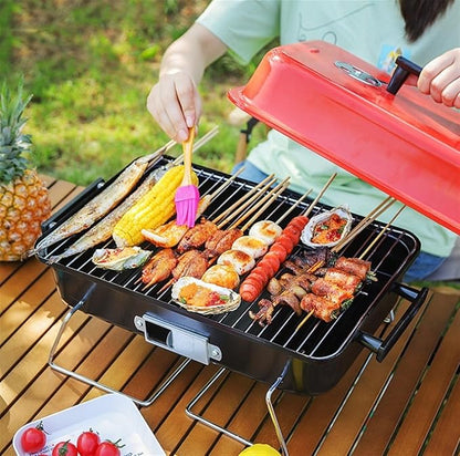 Barbecue Charcoal Grill Portable Folding Charcoal Grill Barbecue Grill Tabletop Grill for Camping Cooking Charcoal BBQ Grill
